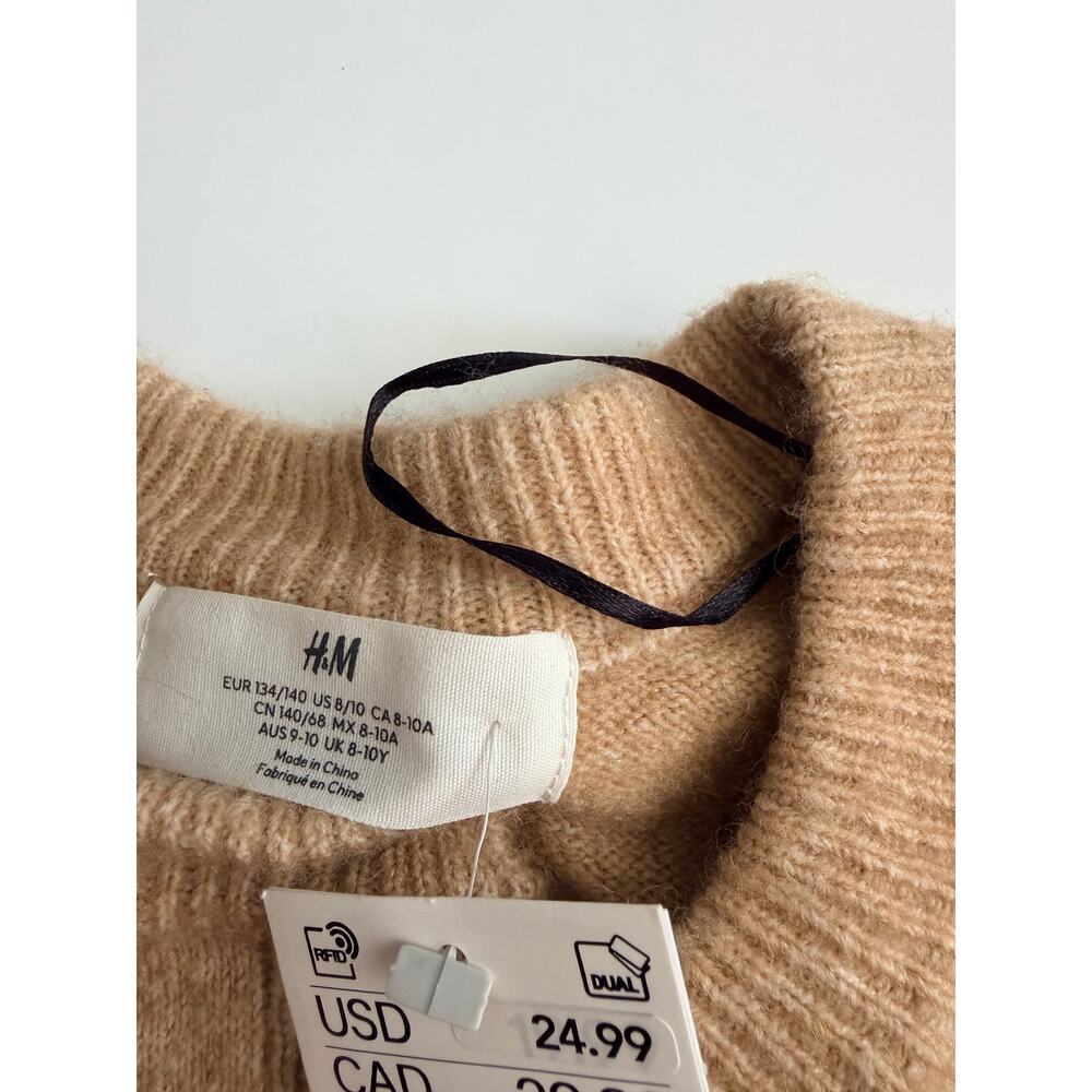 H&M Girls Beige Fine-Knit Cardigan - New with Tags! 8/10 - Picture 4 of 4